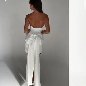 MESHKI Meredith Bow Mini Dress